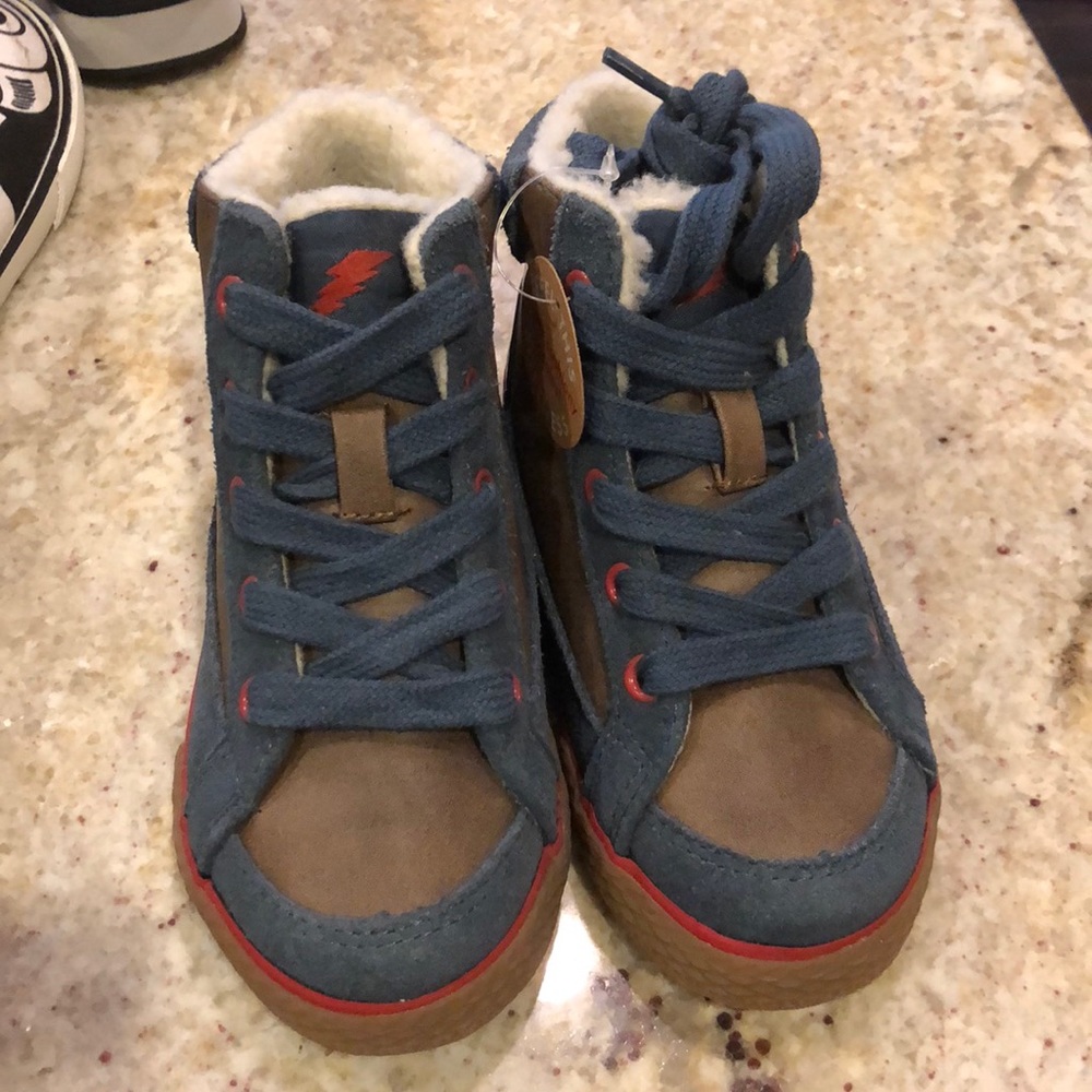 Hanna Andersson Tomas Foggy Blue Hi-top Sneakers